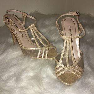 Gold Sparkly Heels